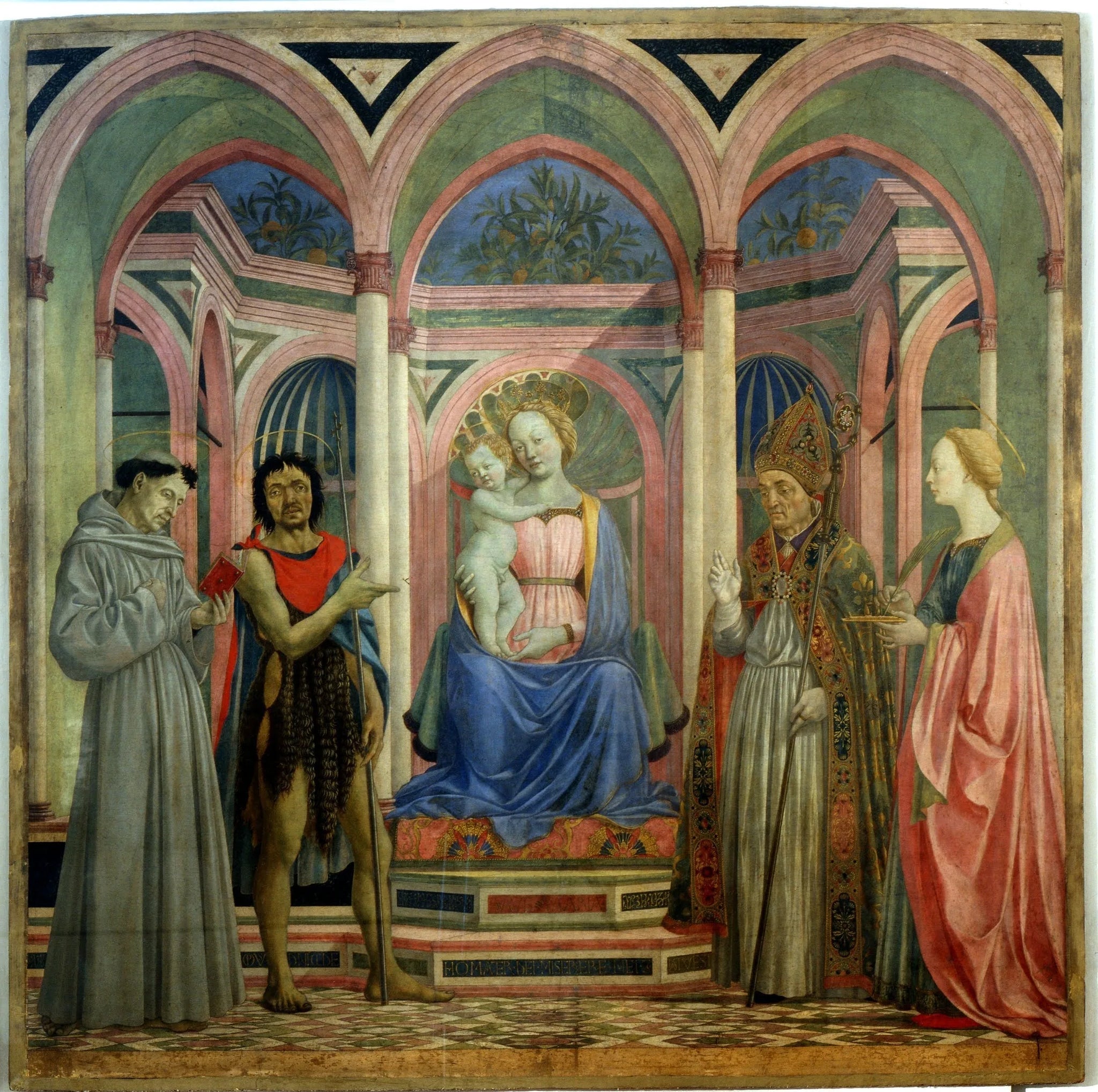 Retable de Santa Lucia dei Magnoli - Domenico Veneziano image 1 reproduction artisanale de tableau