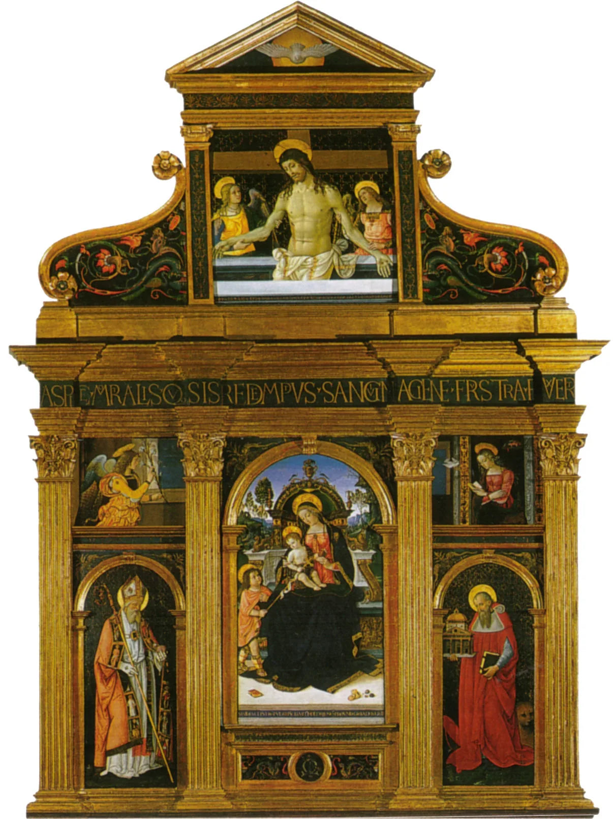 Retable de Santa Maria dei Fossi - Pinturicchio image 1 reproduction de peinture à l’huile