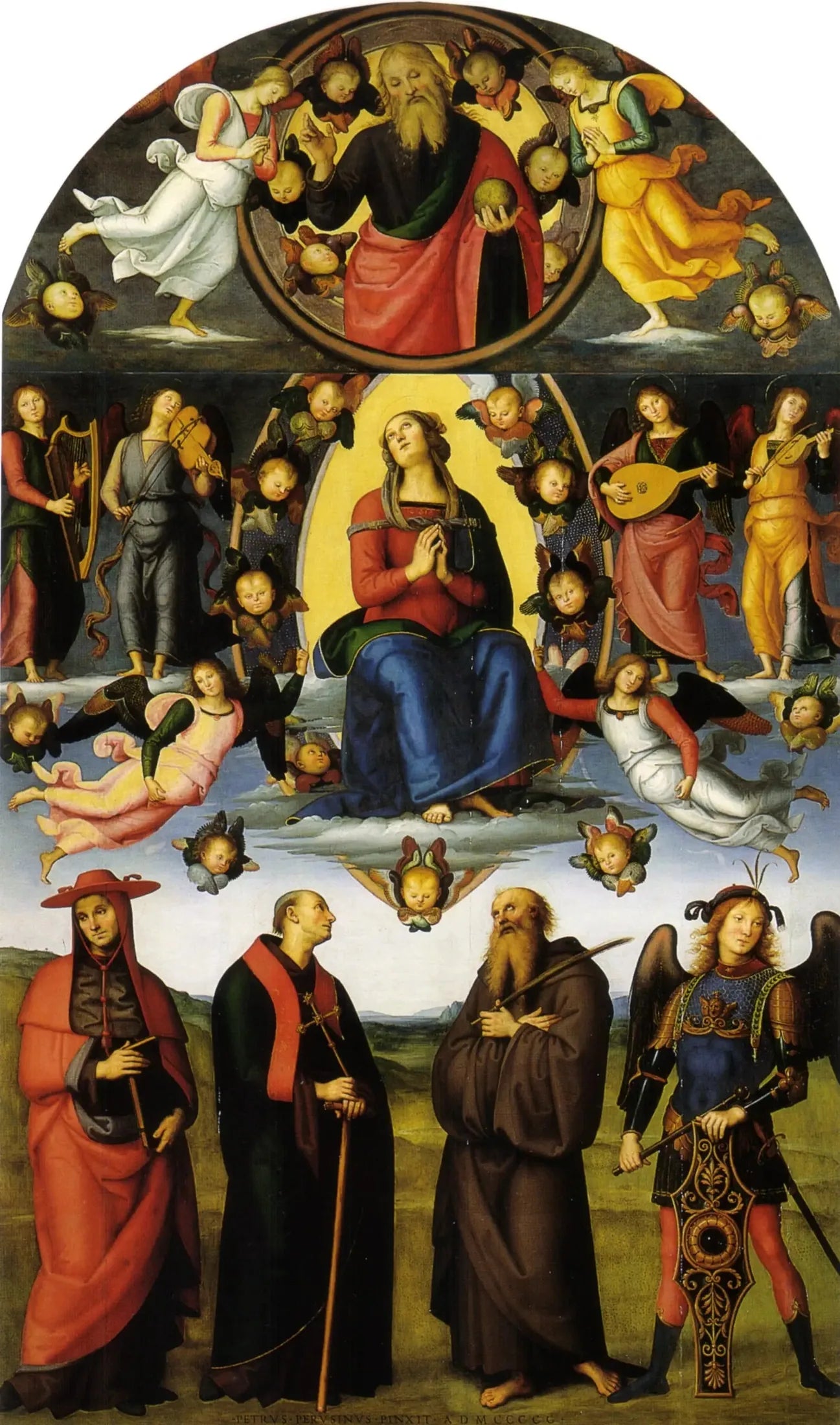 Retable de Vallombrosa - Pietro Perugino image 1 copie peinte à la main à l’huile