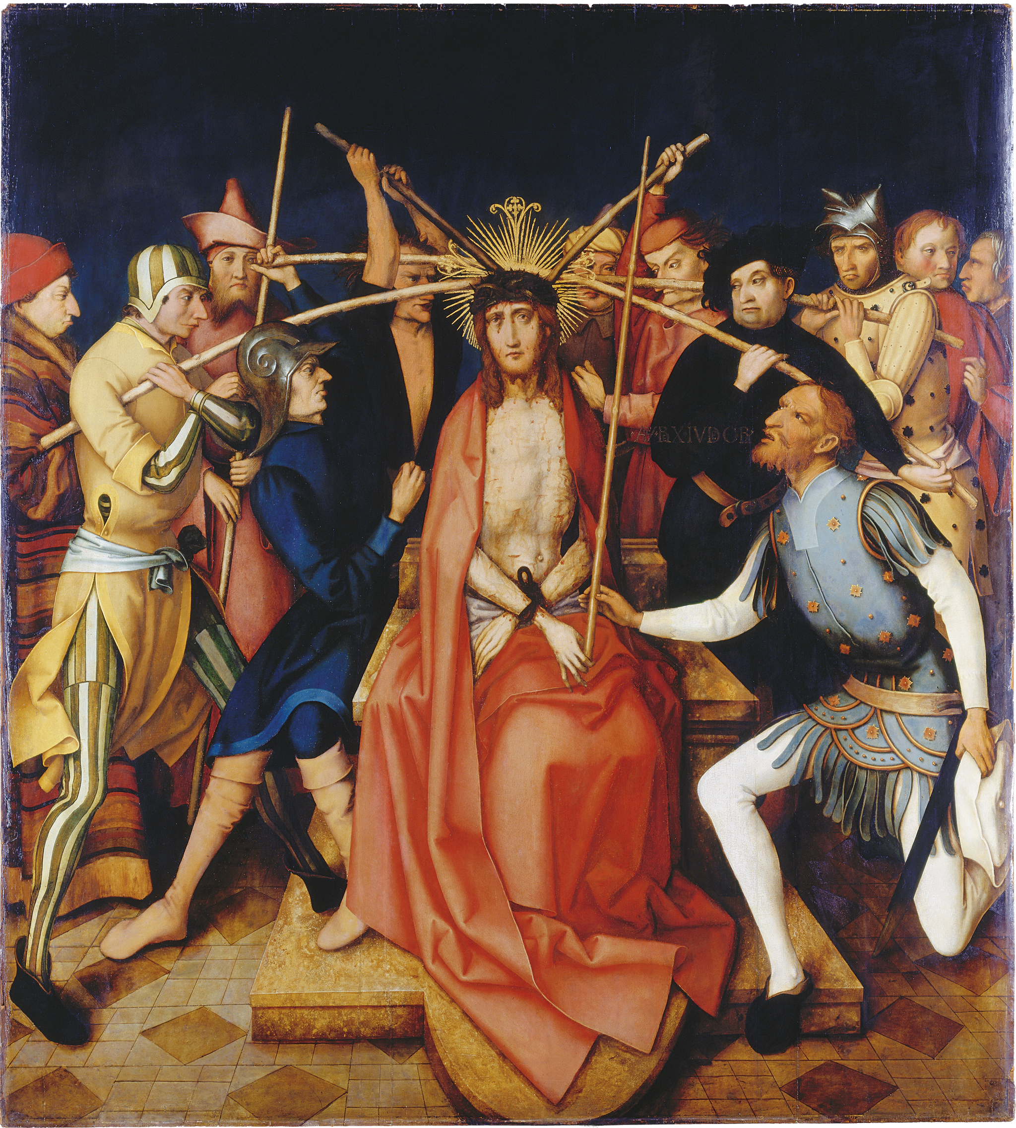 Retable dominicain de Francfort : Christ couronné d'épines - Hans Holbein the Elder image 1 tableau peint à l’huile sur toile