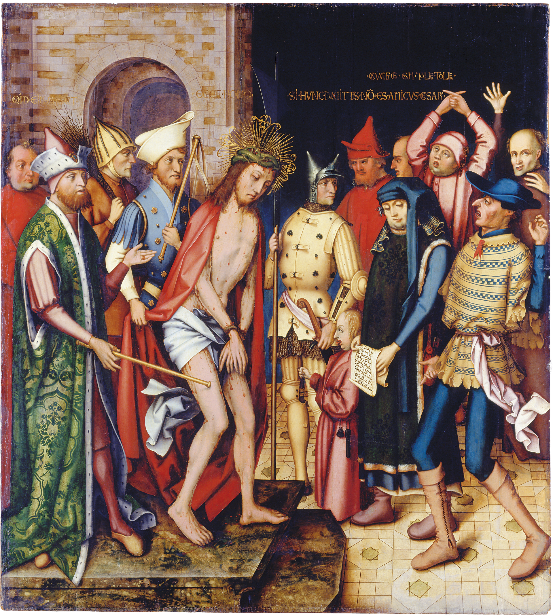 Retable dominicain de Francfort : Ecce Homo - Hans Holbein the Elder image 1 reproduction de peinture à l’huile
