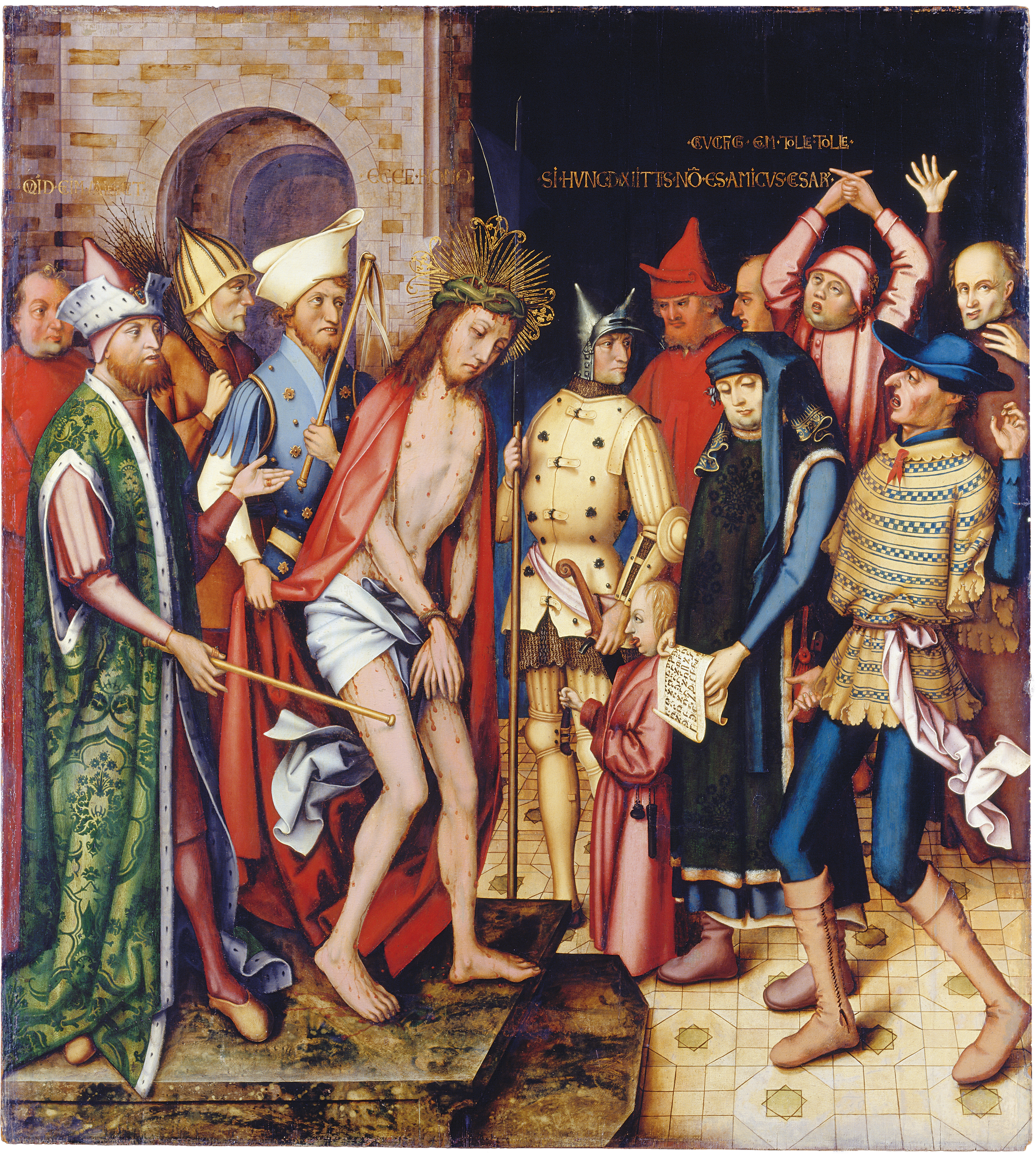 Retable dominicain de Francfort : Ecce Homo - Hans Holbein the Elder image 1 reproduction de peinture à l’huile