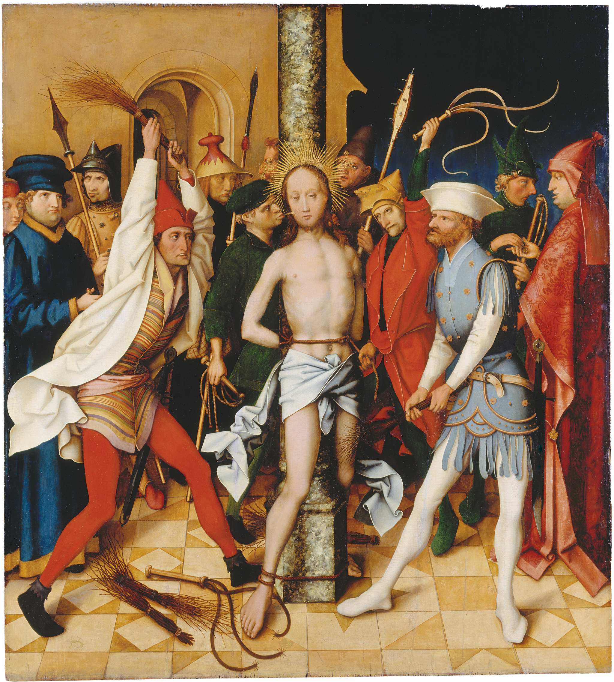 Retable dominicain de Francfort : Flagellation - Hans Holbein the Elder image 1 tableau peint à l’huile sur toile