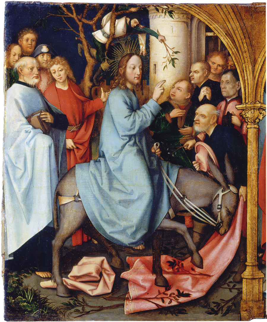 Retable dominicain de Francfort : L'entrée à Jérusalem - Hans Holbein the Elder