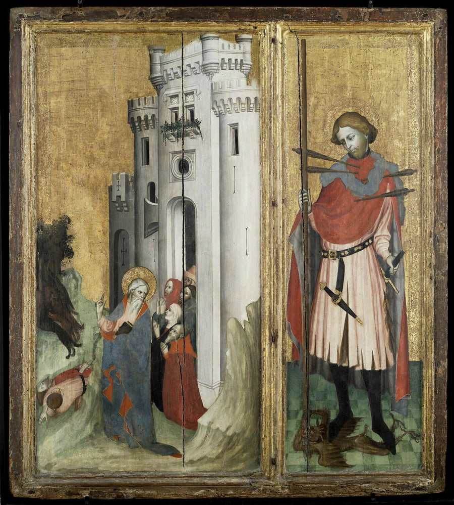 Retable de Thouzon : saint André chassant les démons de la ville de Nicée - Jacques Iverny
