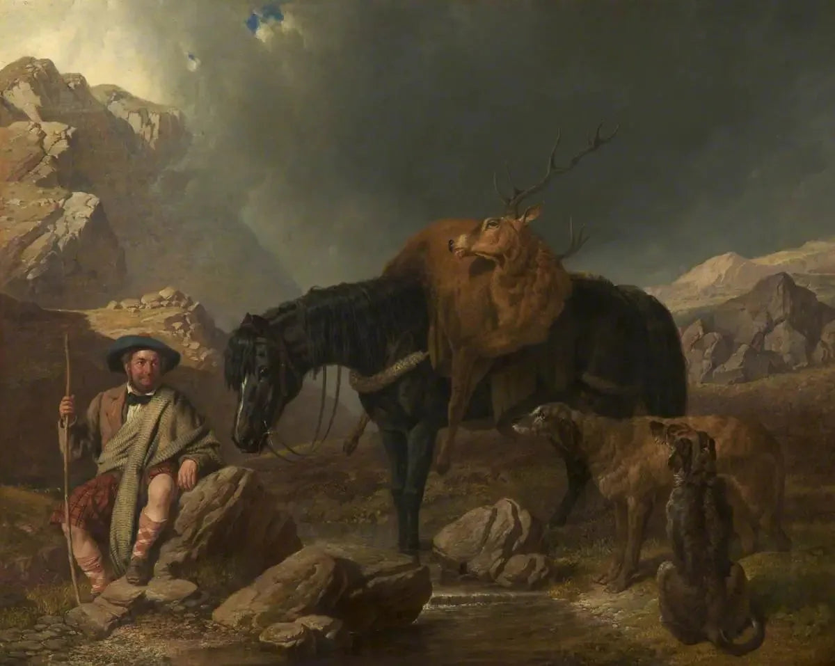 Retour de la chasse - John Frederick Herring, Sr. image 1 copie peinte à la main à l’huile