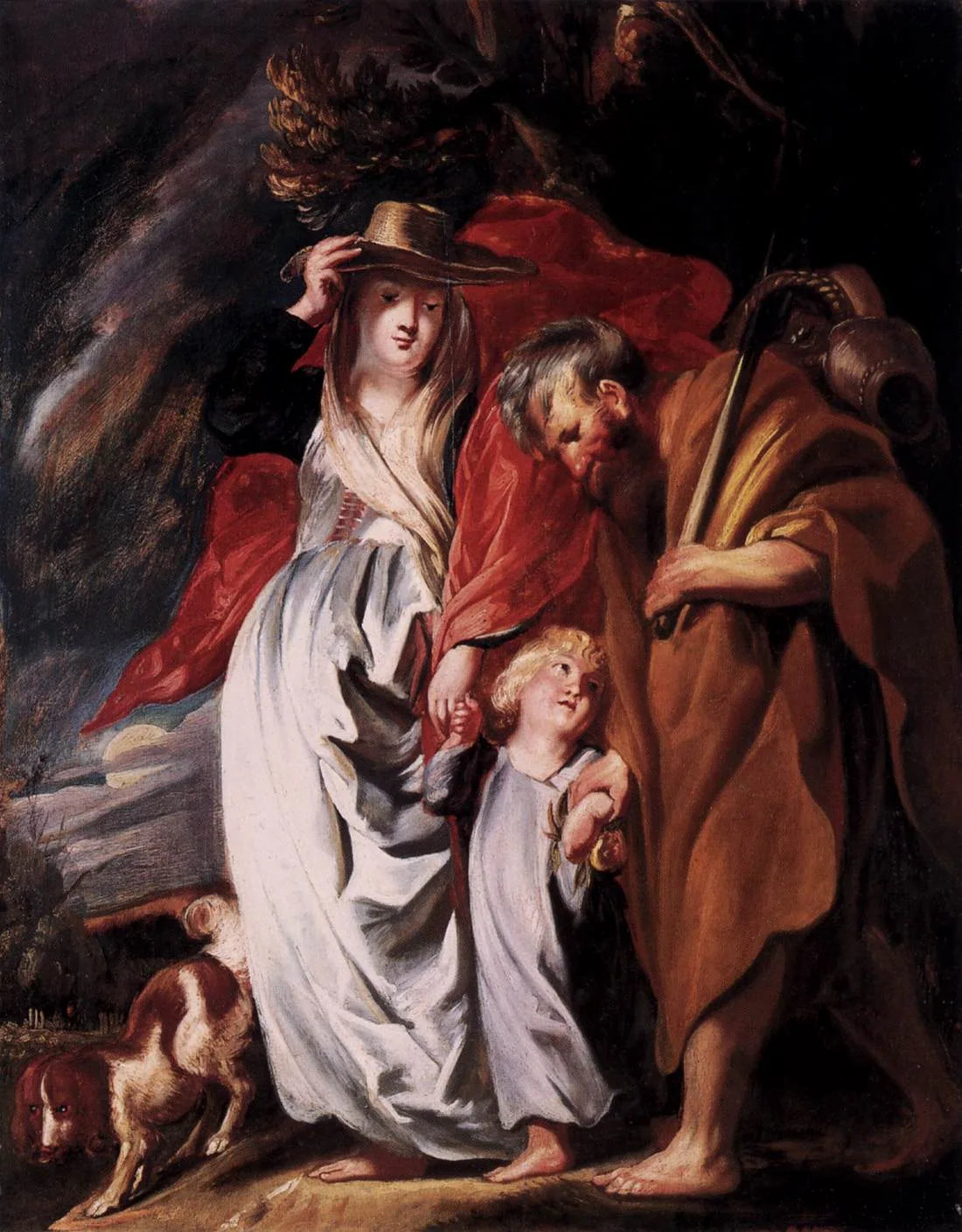 Retour de la Sainte Famille d'Égypte - Jacob Jordaens image 1 reproduction de peinture à l’huile