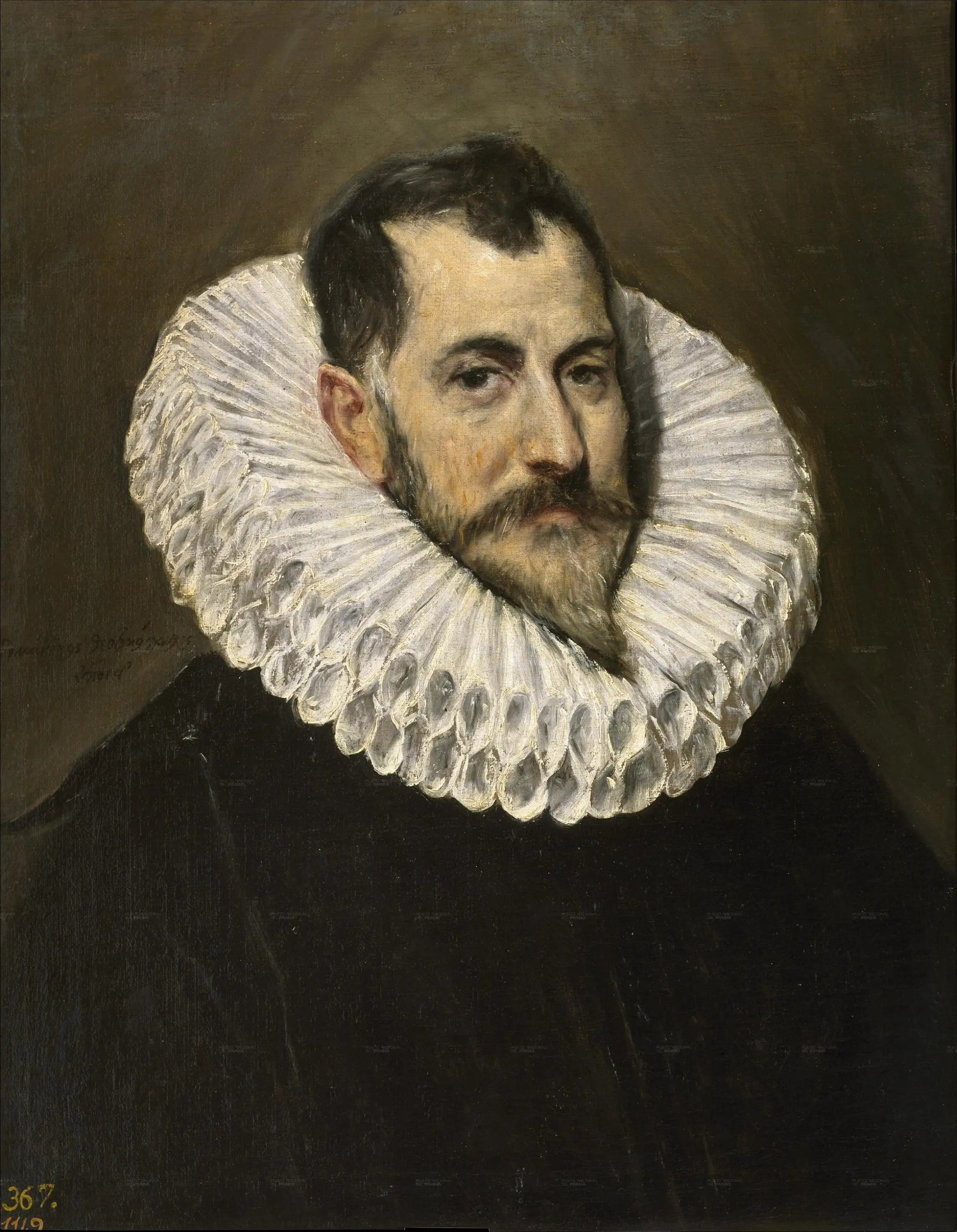 Retrato d'un cavalier mal connu - El Greco image 1 reproduction artisanale de tableau