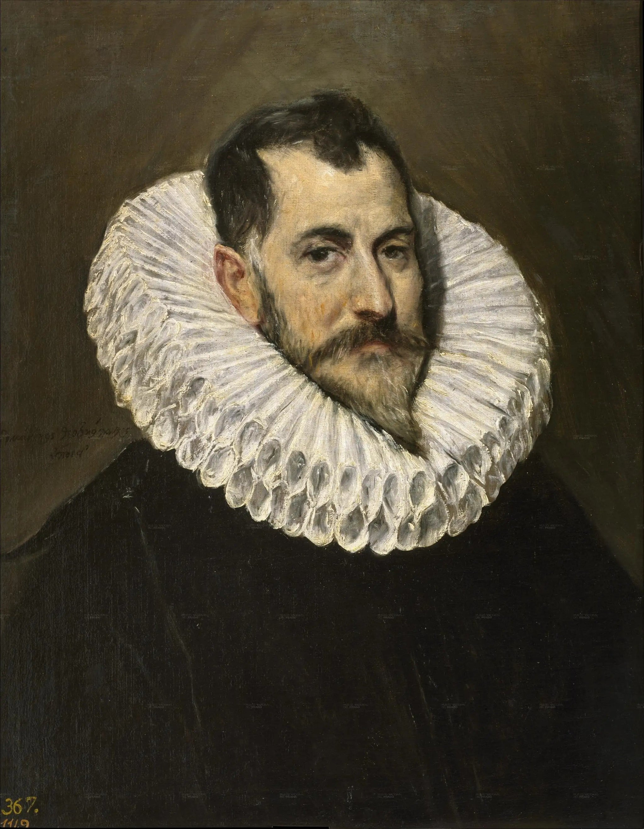 Retrato d'un cavalier mal connu - El Greco image 1 reproduction artisanale de tableau