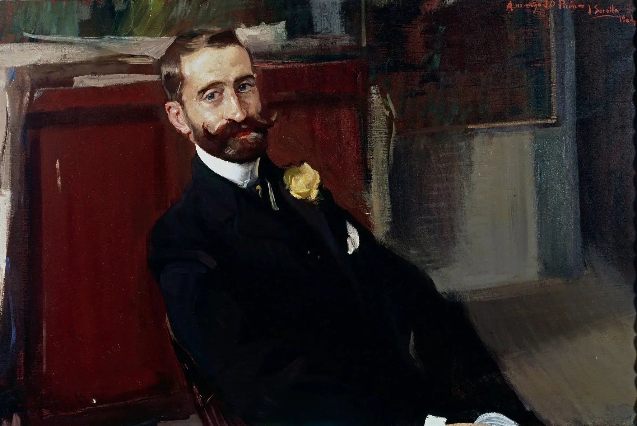Retrato de Jacinto Felipe Picón y Pardiñas - Joaquín Sorolla image 1 reproduction artisanale de tableau