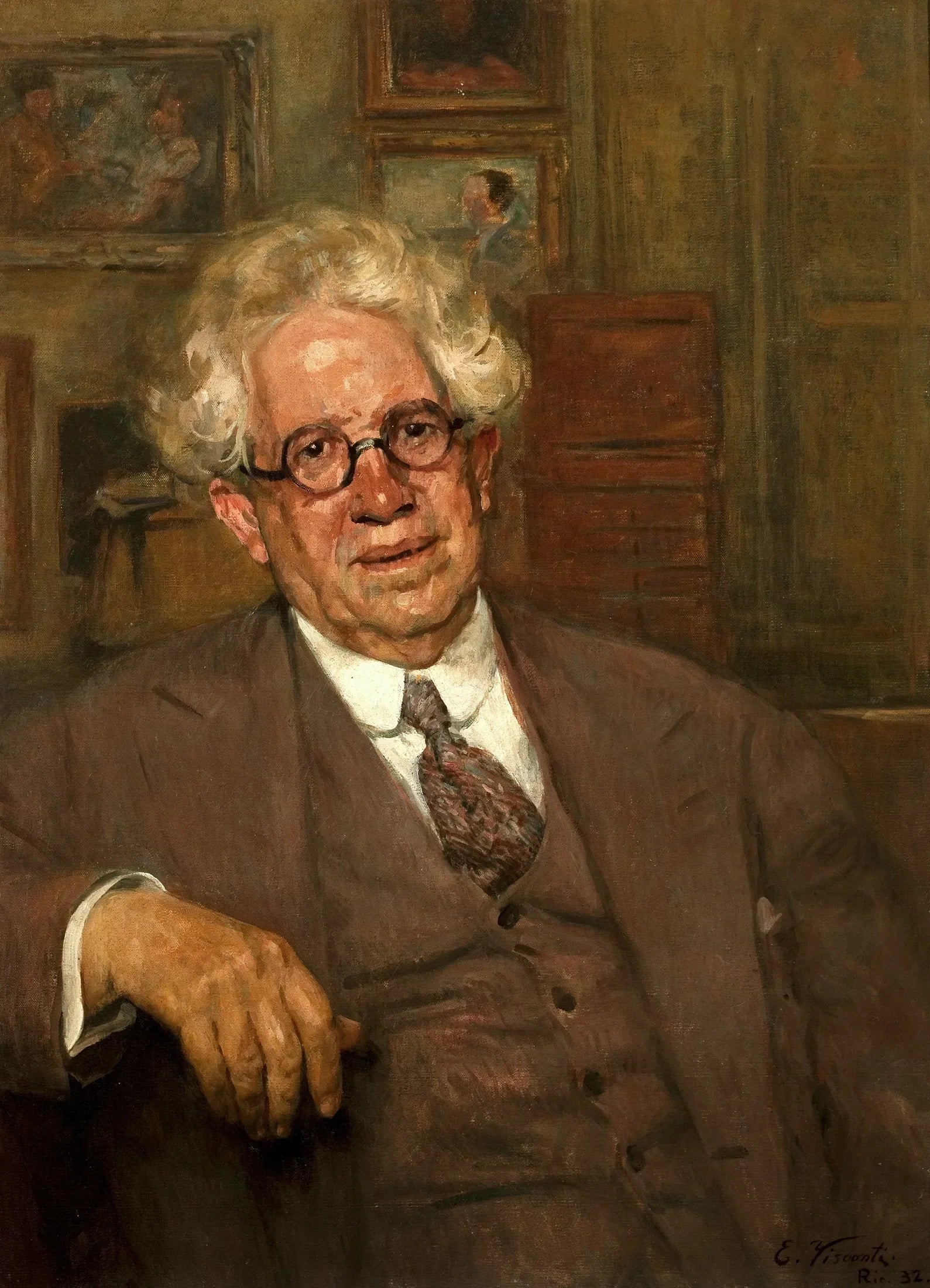 Retrato de José da Silva Brandão - Eliseu Visconti image 1 reproduction de peinture à l’huile