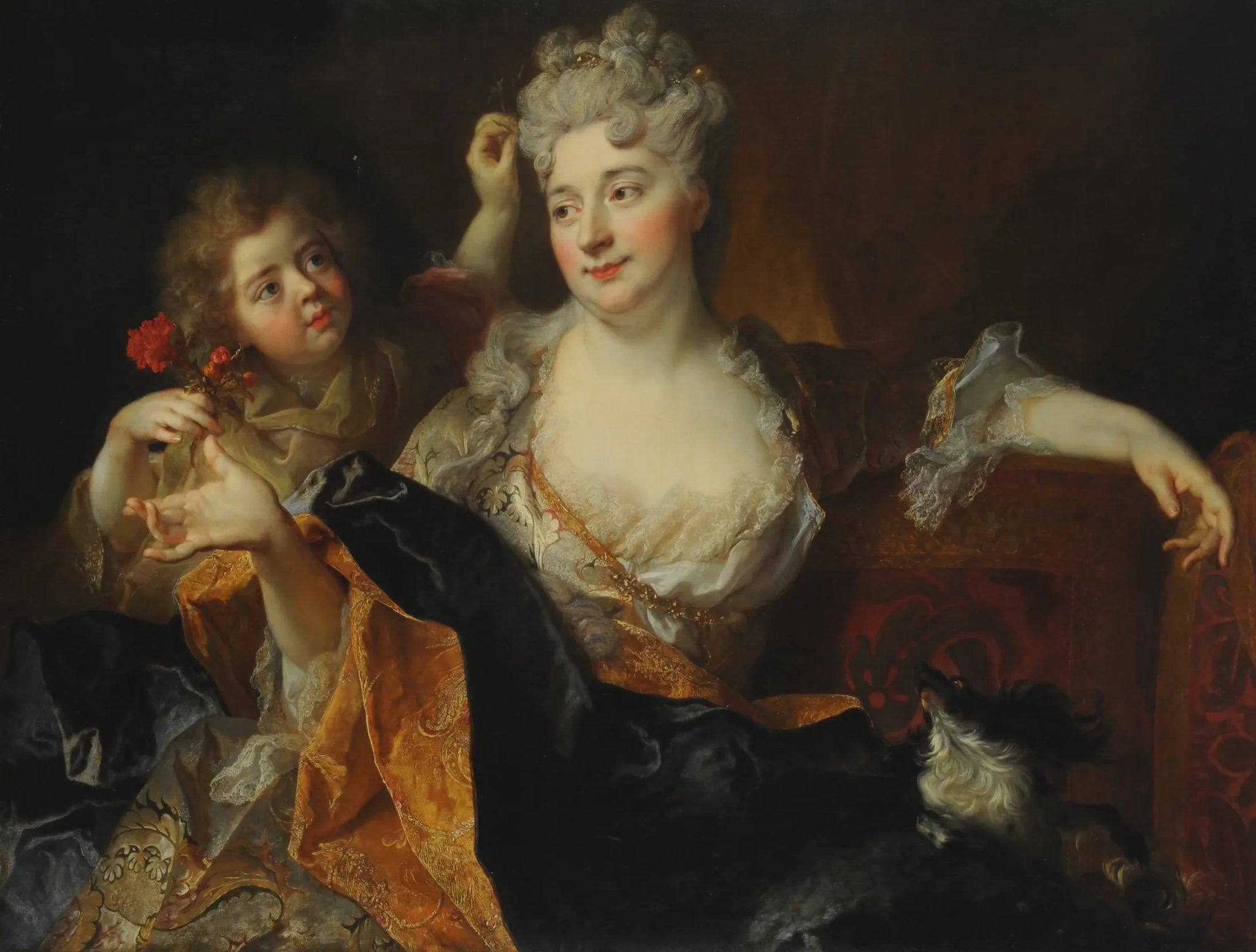 Retrato de Marguerite-Elisabeth Forest de Largillière y su hijo Nicolás - Nicolas de Largillière image 1 reproduction de peinture à l’huile