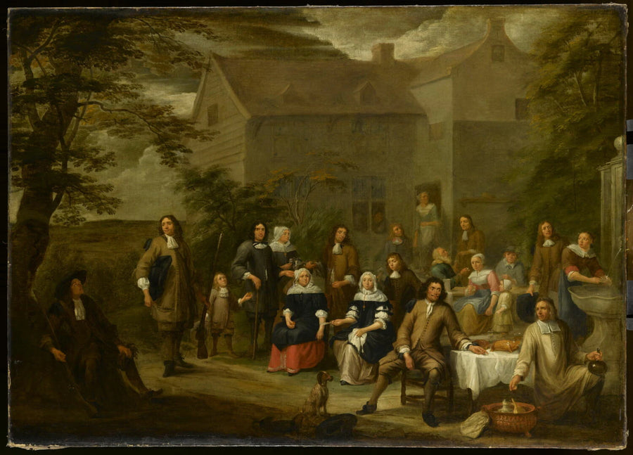 Réunion familiale en plein air - Gillis van Tilborg
