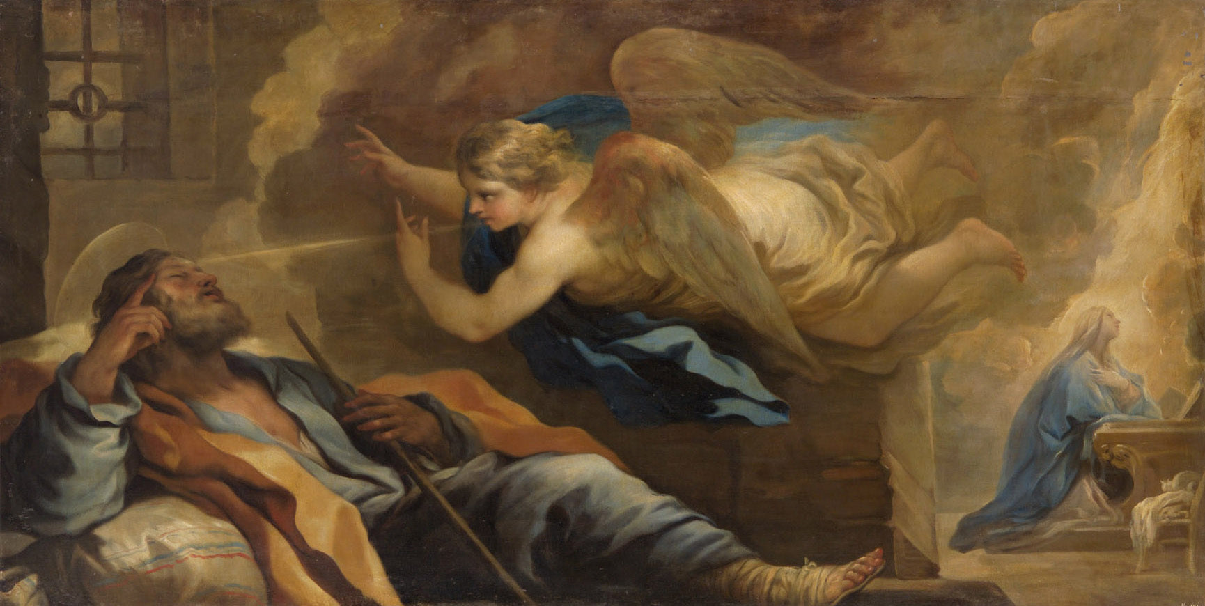 Rêve de Saint Joseph - Luca Giordano image 1 copie peinte à la main à l’huile