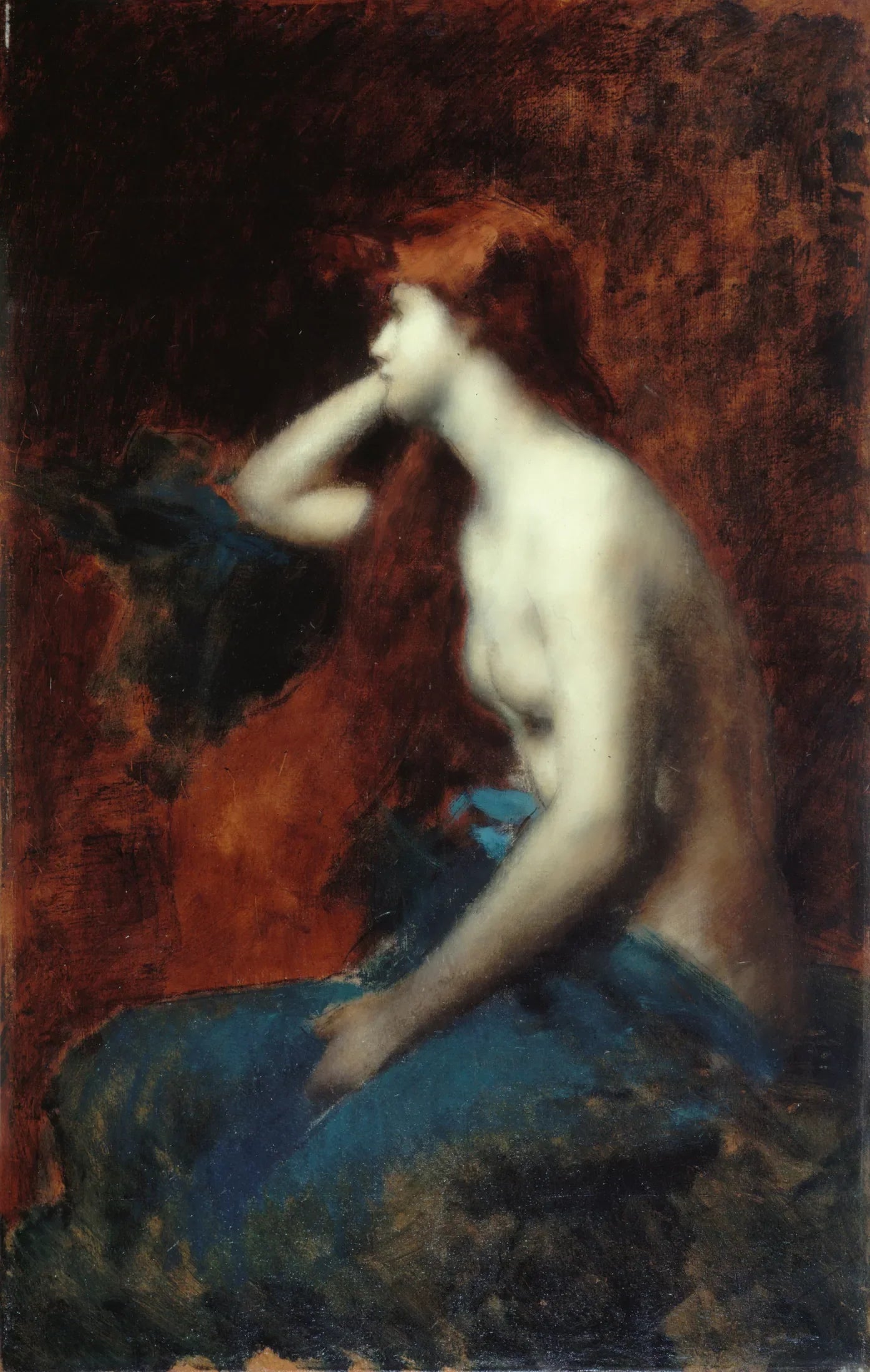 Rêverie - Jean-Jacques Henner image 1 copie peinte à la main à l’huile