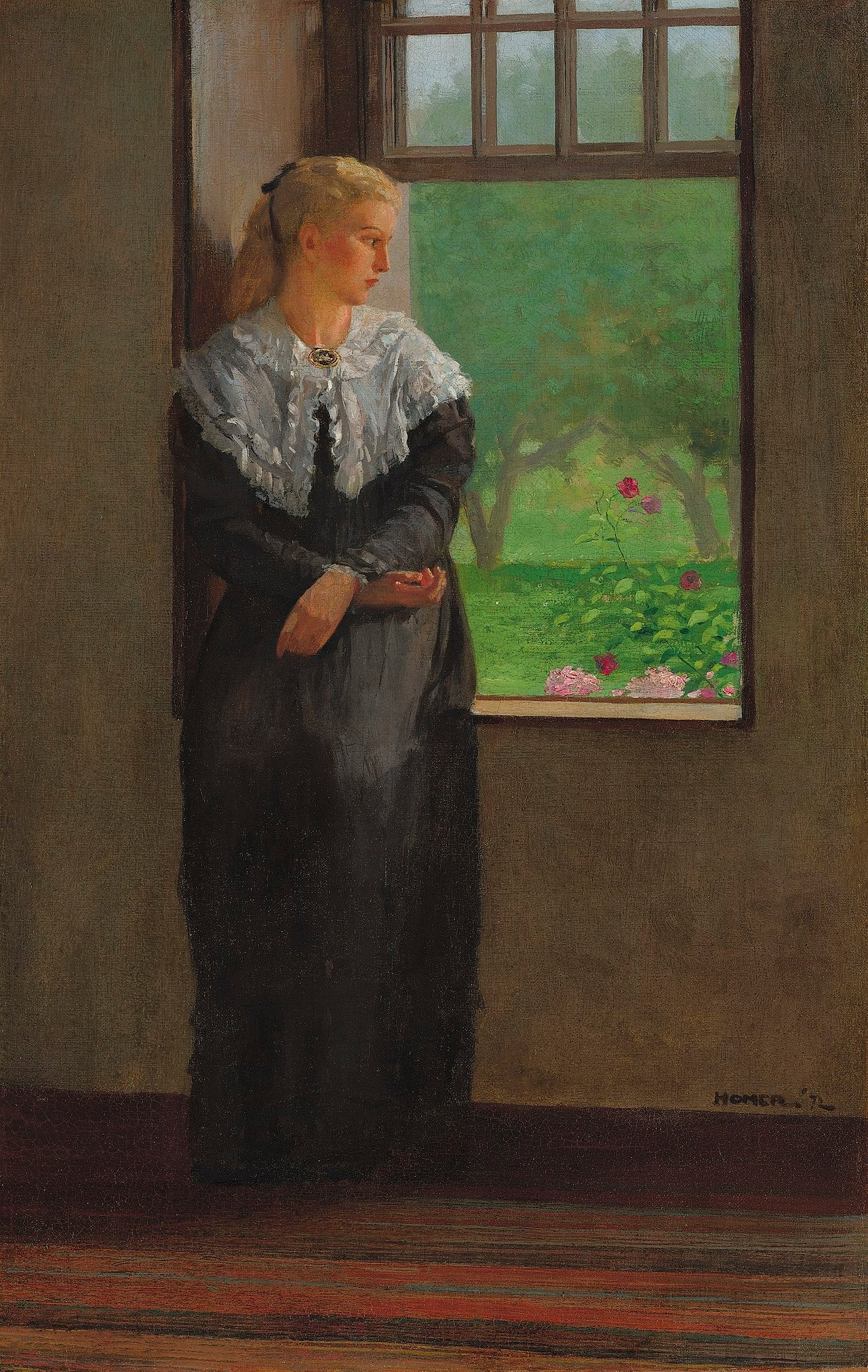 Rêverie - Winslow Homer image 1 copie de tableau peinte à la main