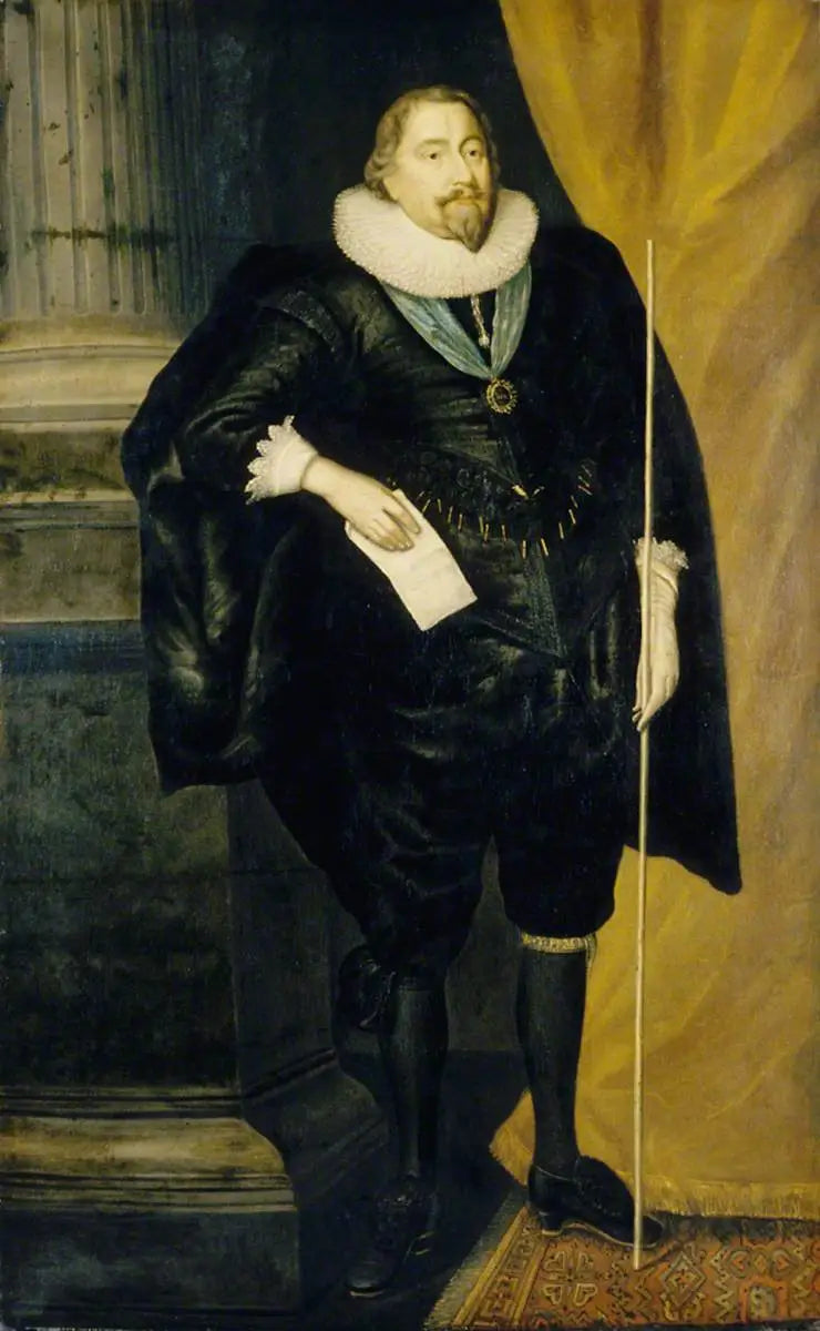 Richard Weston (1577–1635), 1er comte de Portland, diplomate, chancelier de l'Échiquier et Lord Grand Trésorier - Antoine van Dyck image 1 reproduction artisanale de tableau