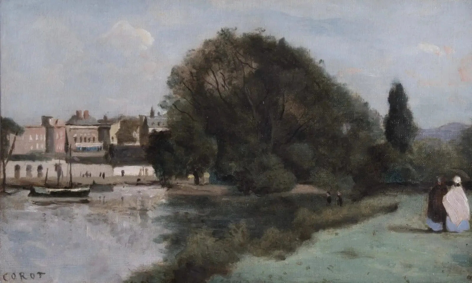 Richmond, près de Londres - Jean-Baptiste Camille Corot image 1 copie peinte à la main à l’huile