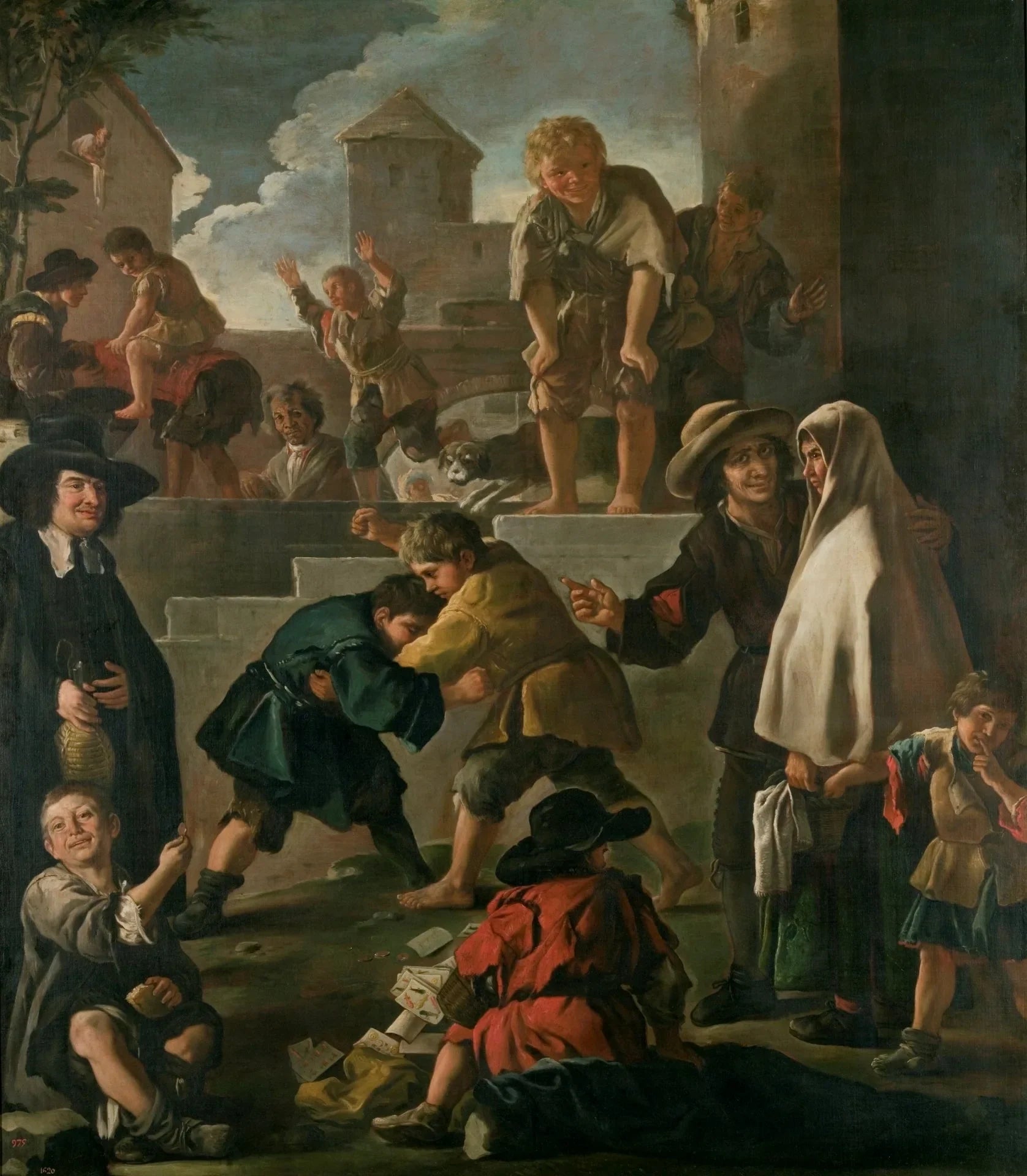 Riña de muchachos - Luca Giordano image 1 reproduction artisanale de tableau