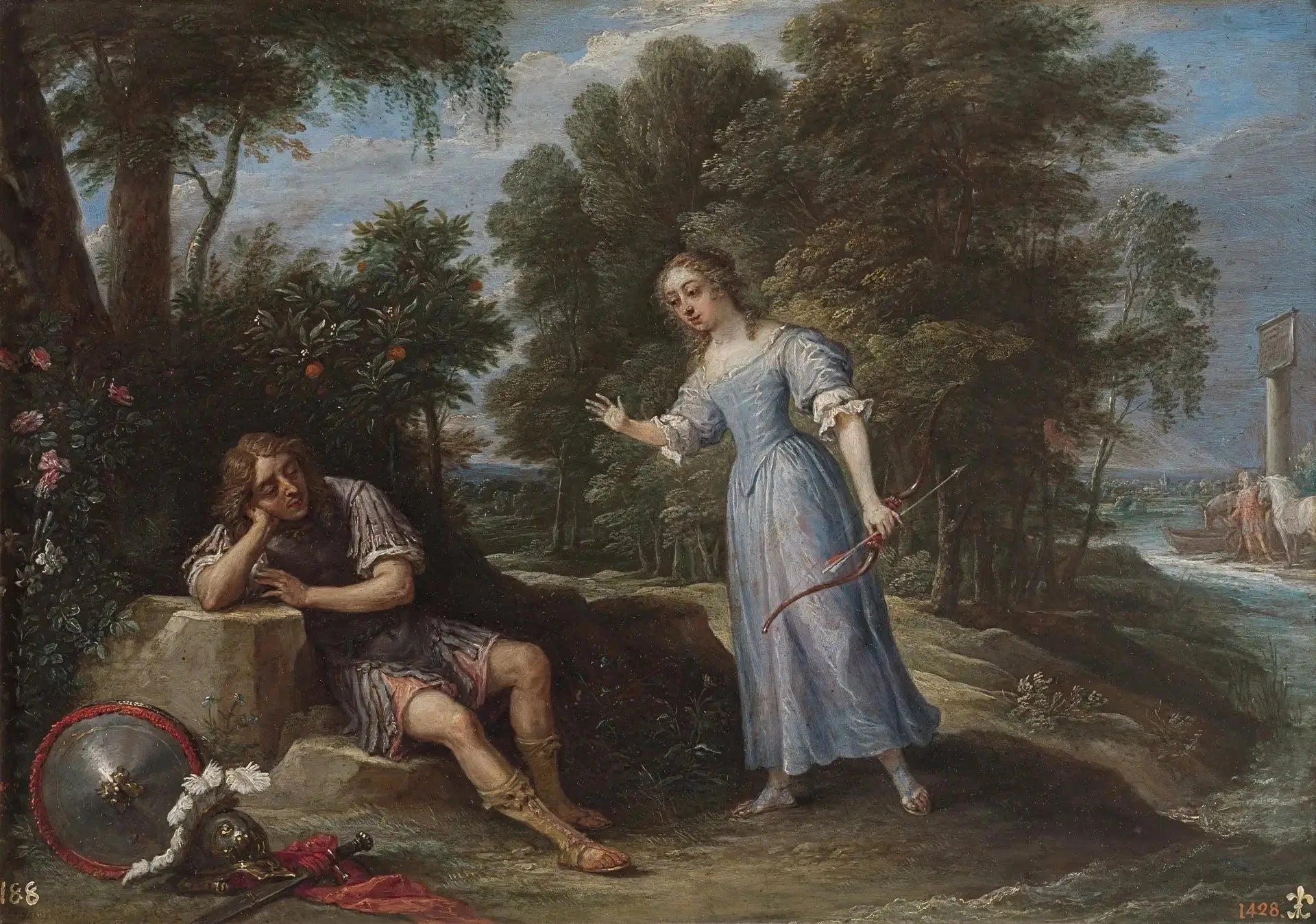 Rinaldo amoureux d'Armida - David Teniers le Jeune image 1 reproduction de peinture à l’huile