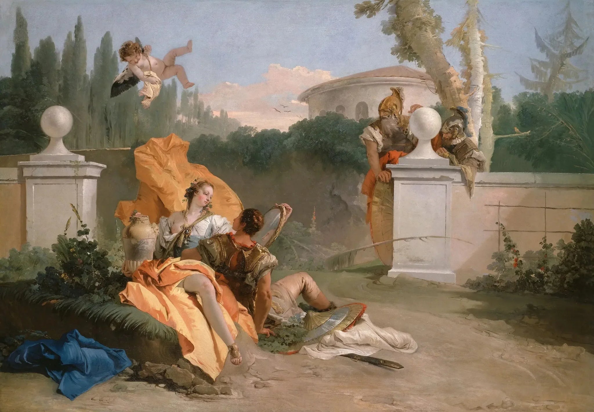 Rinaldo et Armida dans son jardin - Giovanni Battista Tiepolo image 1 reproduction de peinture à l’huile
