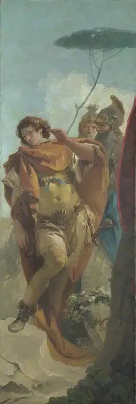 Rinaldo se transforme en Honte du Bouclier Magique - Giovanni Battista Tiepolo image 1 tableau peint à l’huile sur toile