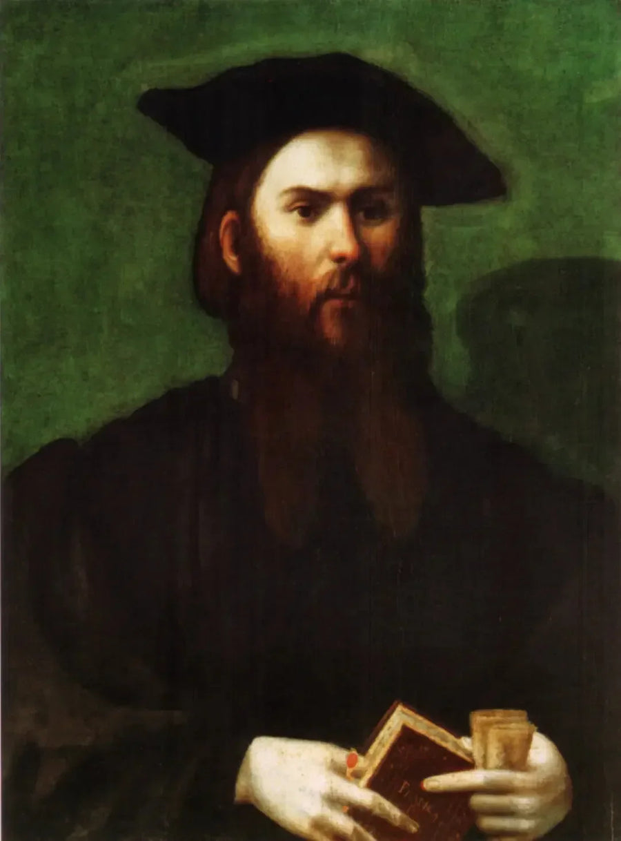 Ritratto d'uomo col petrarchino - Parmigianino