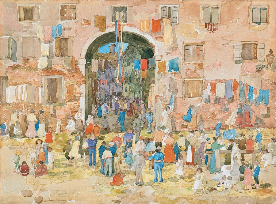 Riva degli Schiavoni, Castello (Venise) - Maurice Prendergast