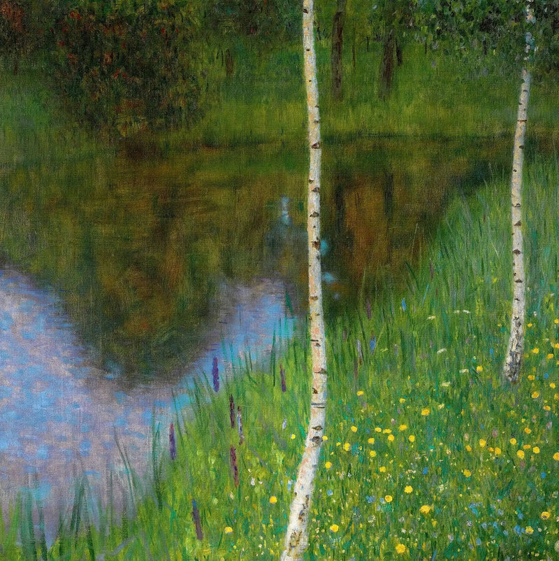 Rivage de lac avec bouleaux - Gustav Klimt