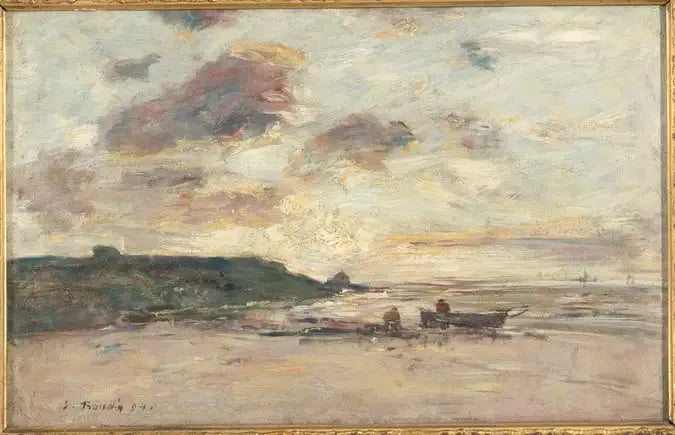 Rivages aux environs de Trouville - Eugène Boudin image 1 reproduction artisanale de tableau