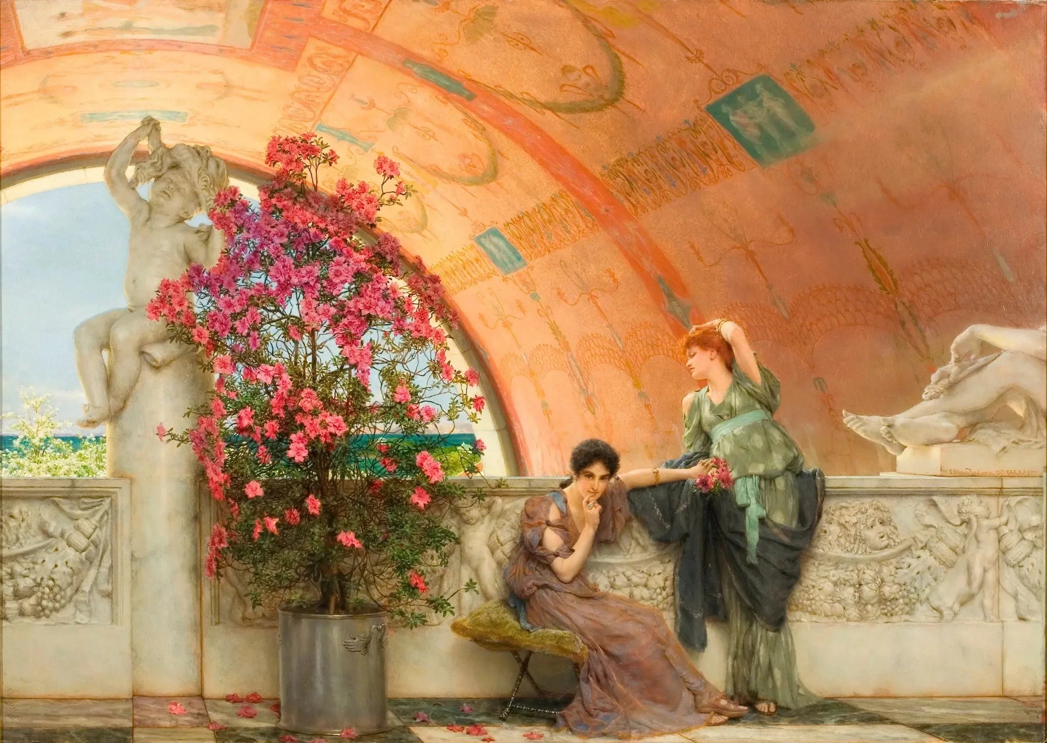 Rivaux inconscients - Lawrence Alma-Tadema image 1 reproduction de peinture à l’huile