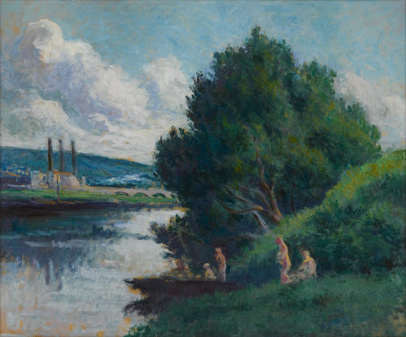 Rive de la Seine - Maximilien Luce image 1 copie peinte à la main à l’huile