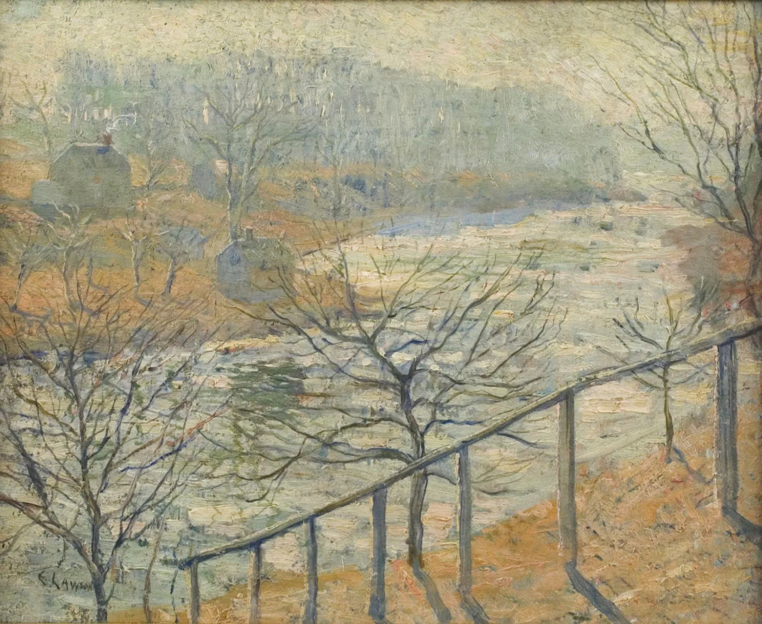 Rivière - Ernest Lawson image 1 copie de tableau peinte à la main