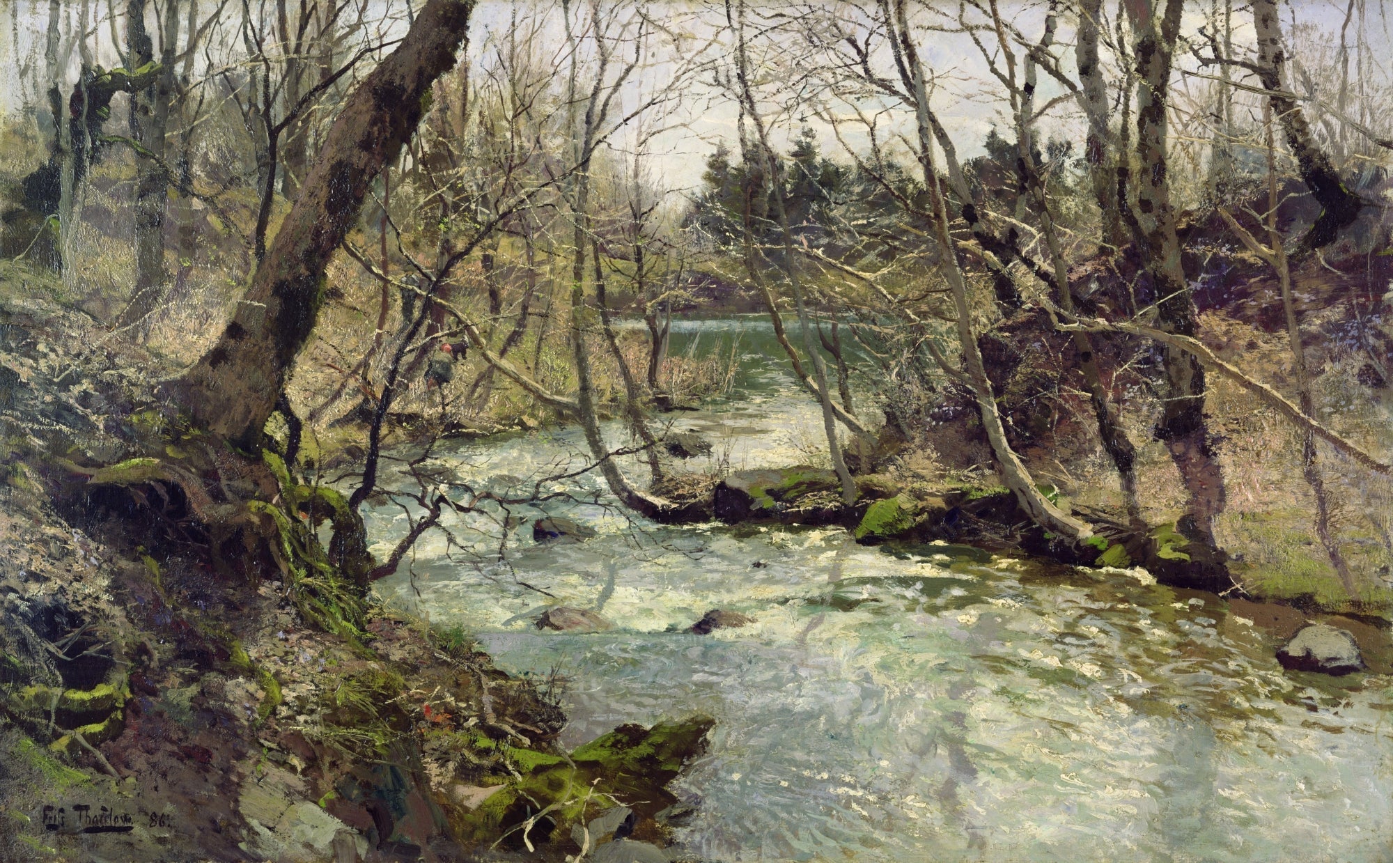 Rivière - Frits Thaulow image 1 copie de tableau peinte à la main