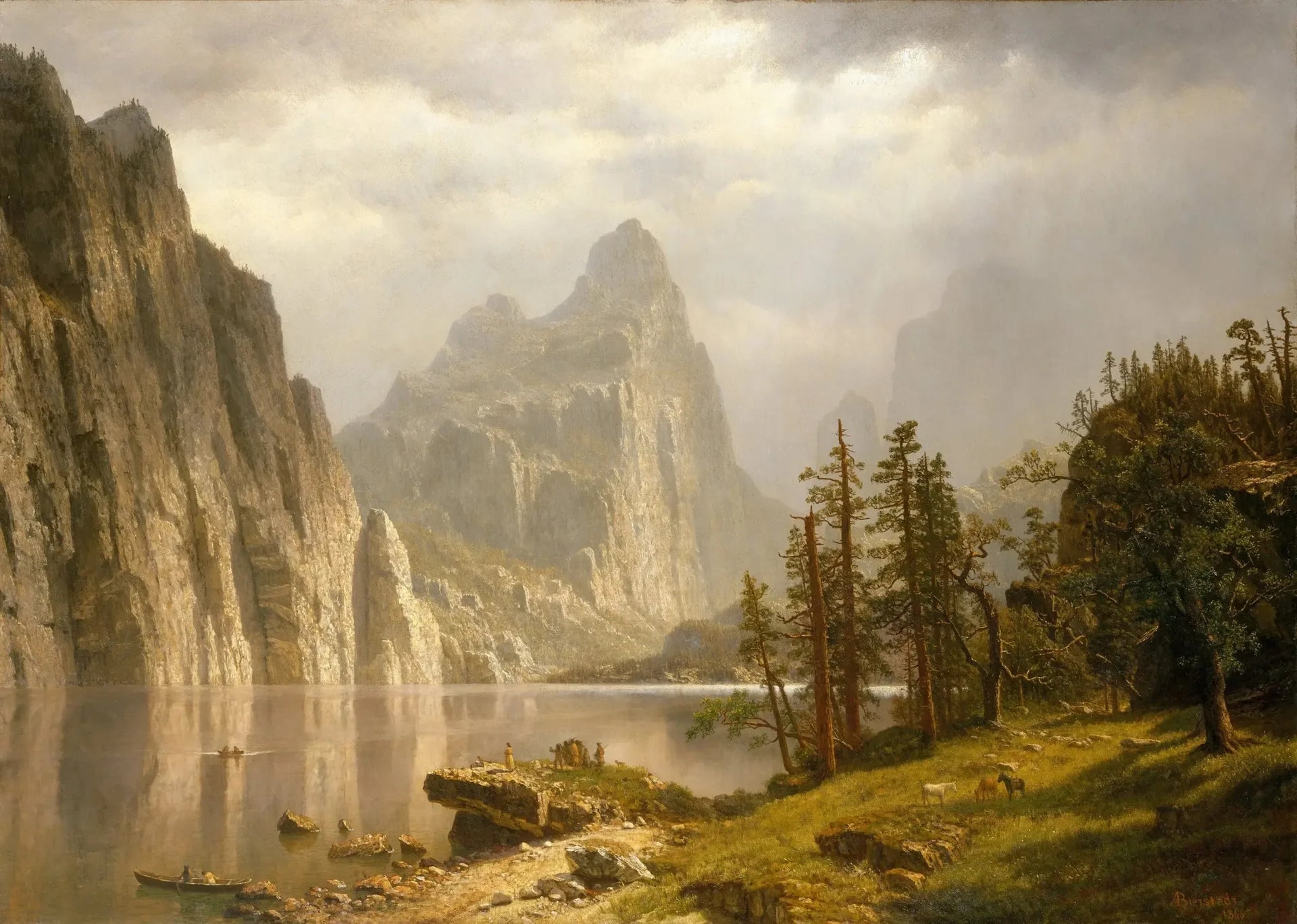 Rivière Merced, vallée de Yosemite - Albert Bierstadt image 1 reproduction réalisée par Alpha Reproduction
