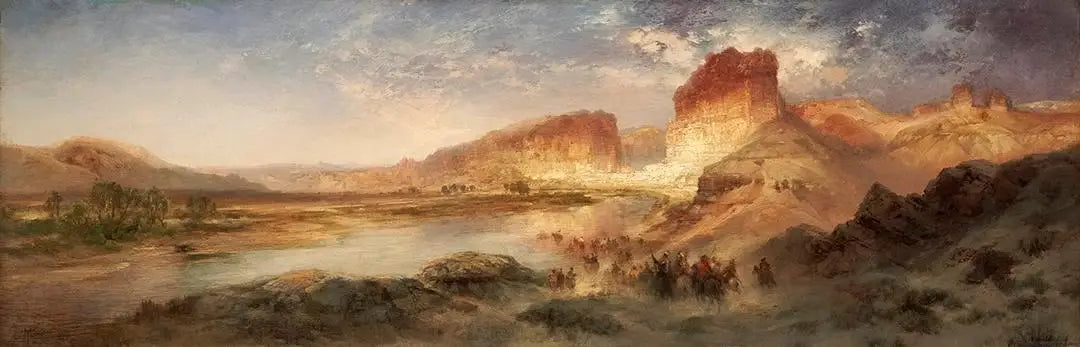Rivière Verte, Wyoming - Thomas Moran image 1 tableau peint à l’huile sur toile