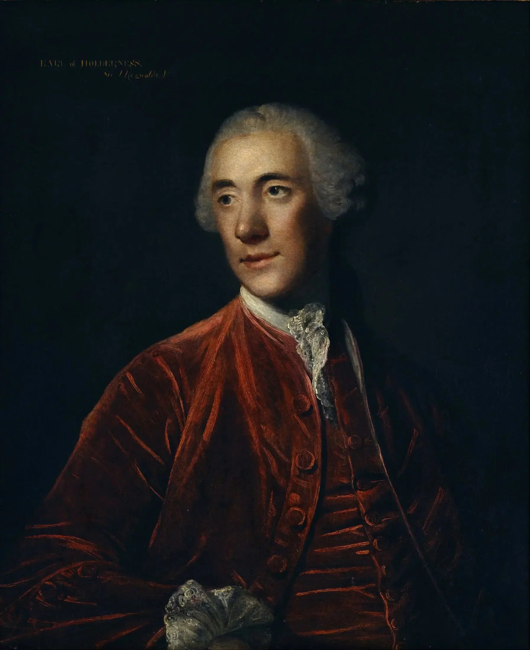 Robert d'Arcy, 4e comte de Holderness - Joshua Reynolds image 1 reproduction artisanale de tableau
