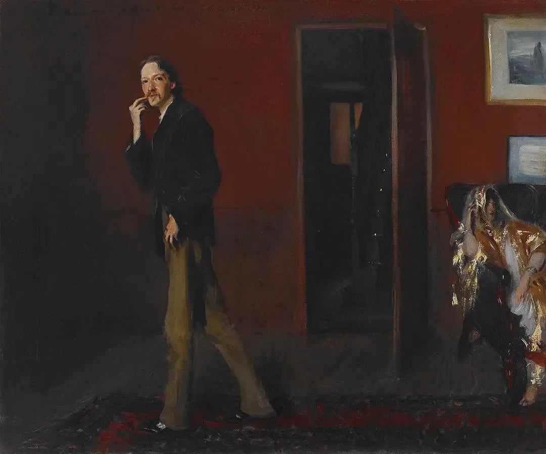 Robert Louis Stevenson et sa femme - John Singer Sargent image 1 copie peinte à la main à l’huile