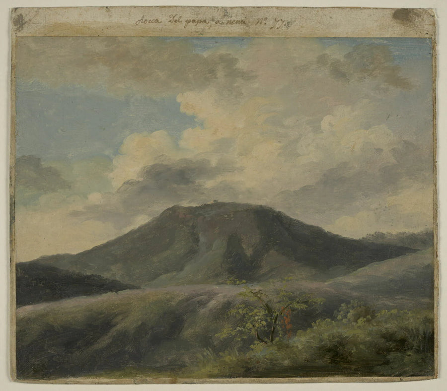 À Rocca di Papa : le Monte Cavo sous un ciel nuageux - Pierre de Valenciennes