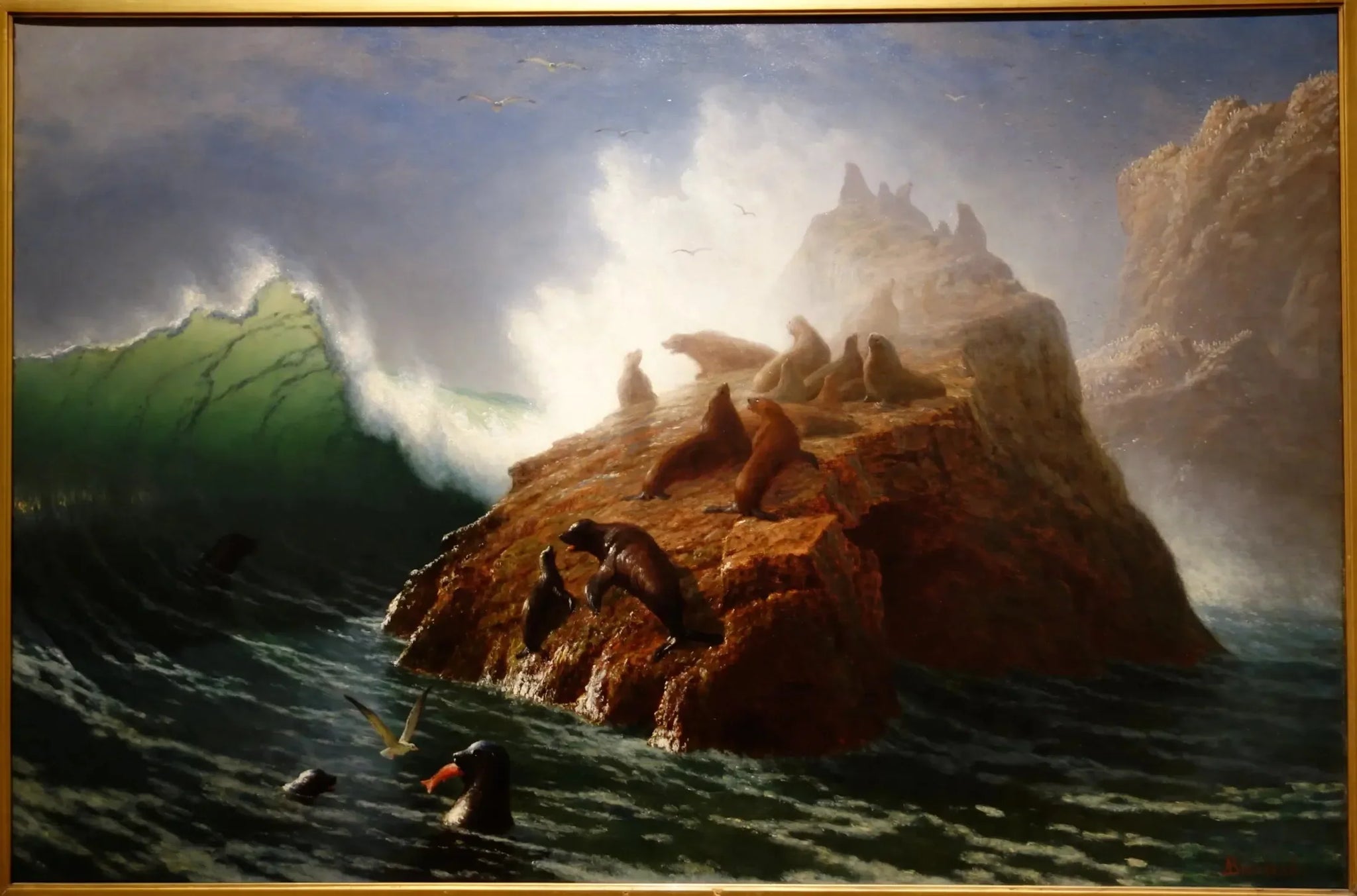 Rocher du phoque - Albert Bierstadt image 1 reproduction de peinture à l’huile
