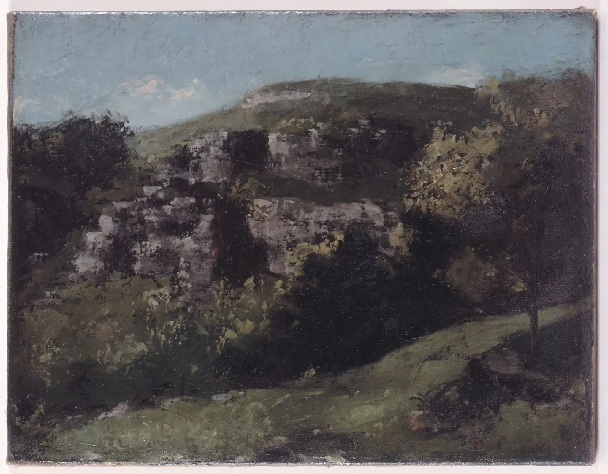 Rochers à Ornans - Gustave Courbet image 1 reproduction de peinture à l’huile