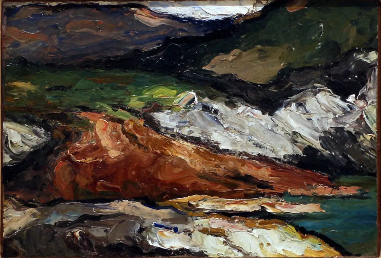 Rochers au bord de la mer (l'Estaque?) - Paul Cézanne image 1 reproduction réalisée par Alpha Reproduction