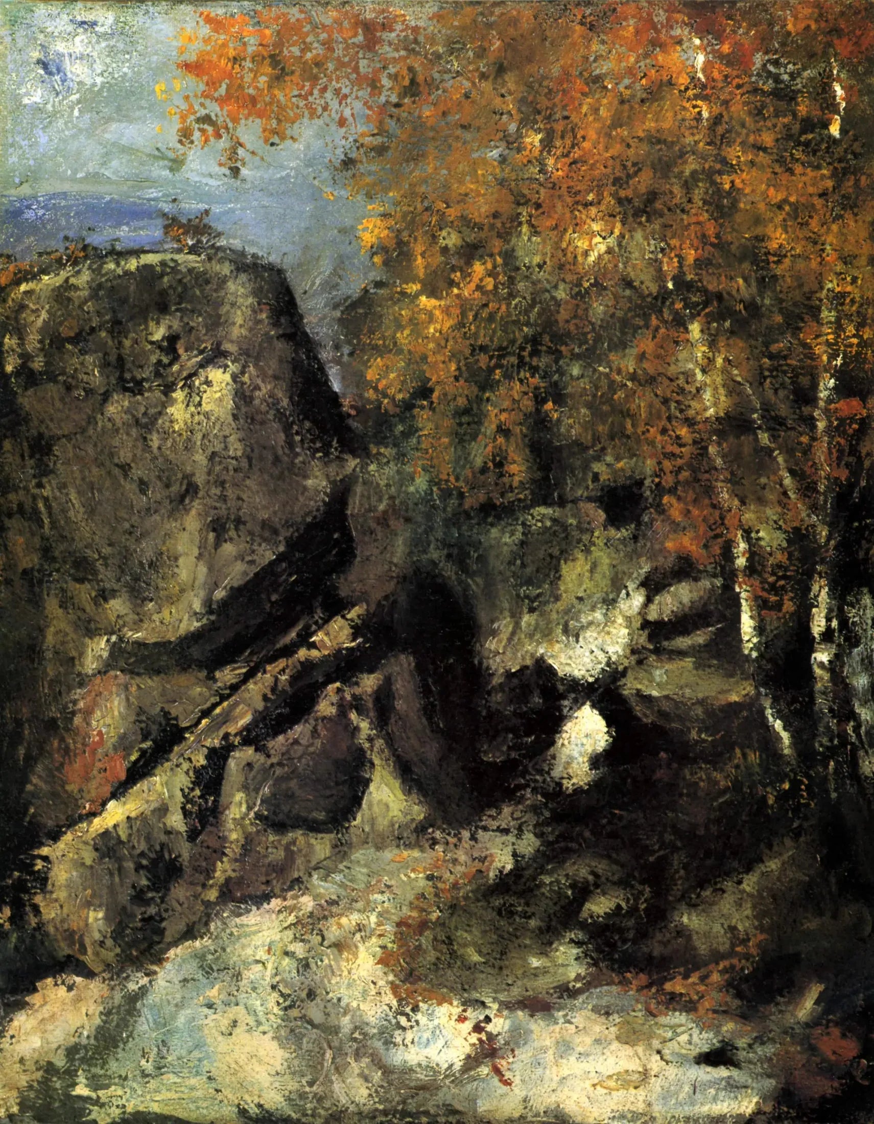 Rochers dans la forêt - Paul Cézanne image 1 reproduction d’œuvre d’art à l’huile
