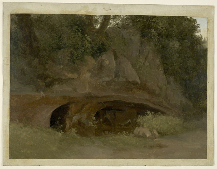 Rochers dans un sous-bois, dit aussi Grotte dans une forêt - Pierre de Valenciennes