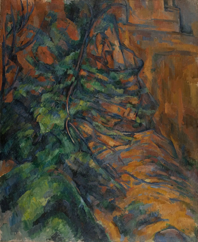 Rochers et branches à Bibémus - Paul Cézanne