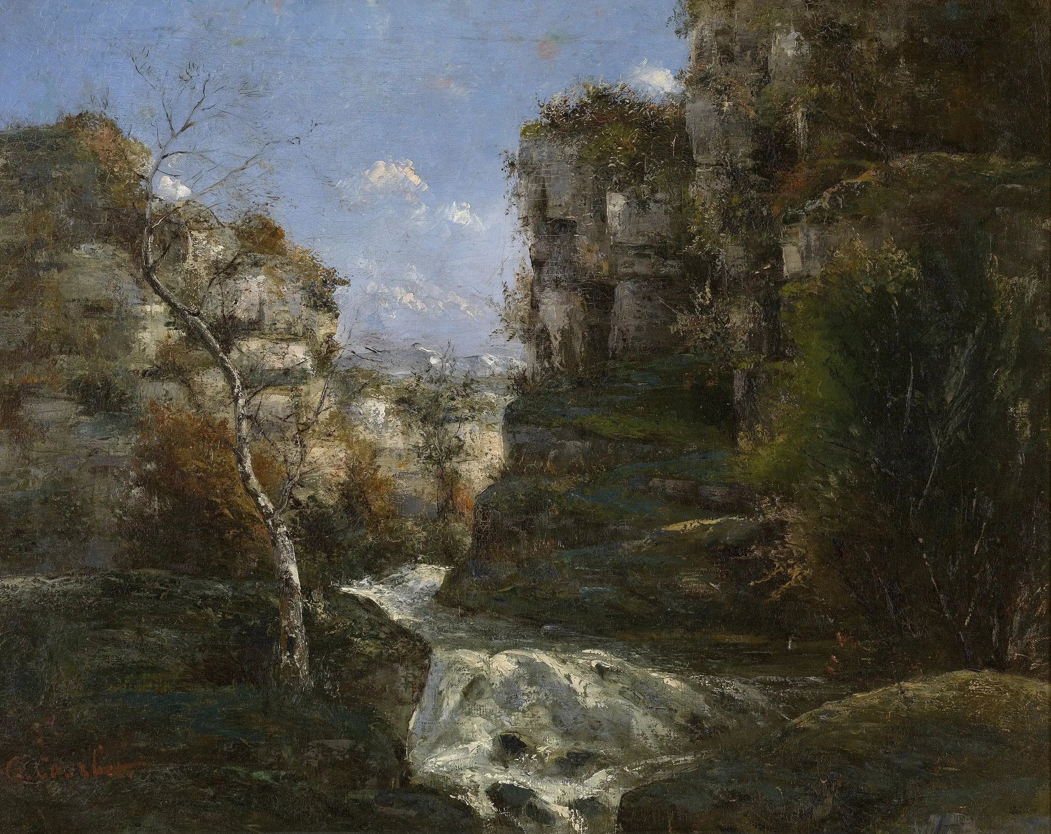 Rochers près d'Ornans - Gustave Courbet image 1 reproduction artisanale de tableau