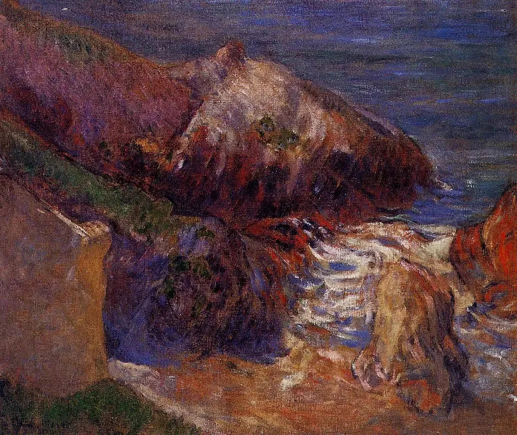 Rochers sur la côte - Paul Gauguin image 1 copie de tableau peinte à la main