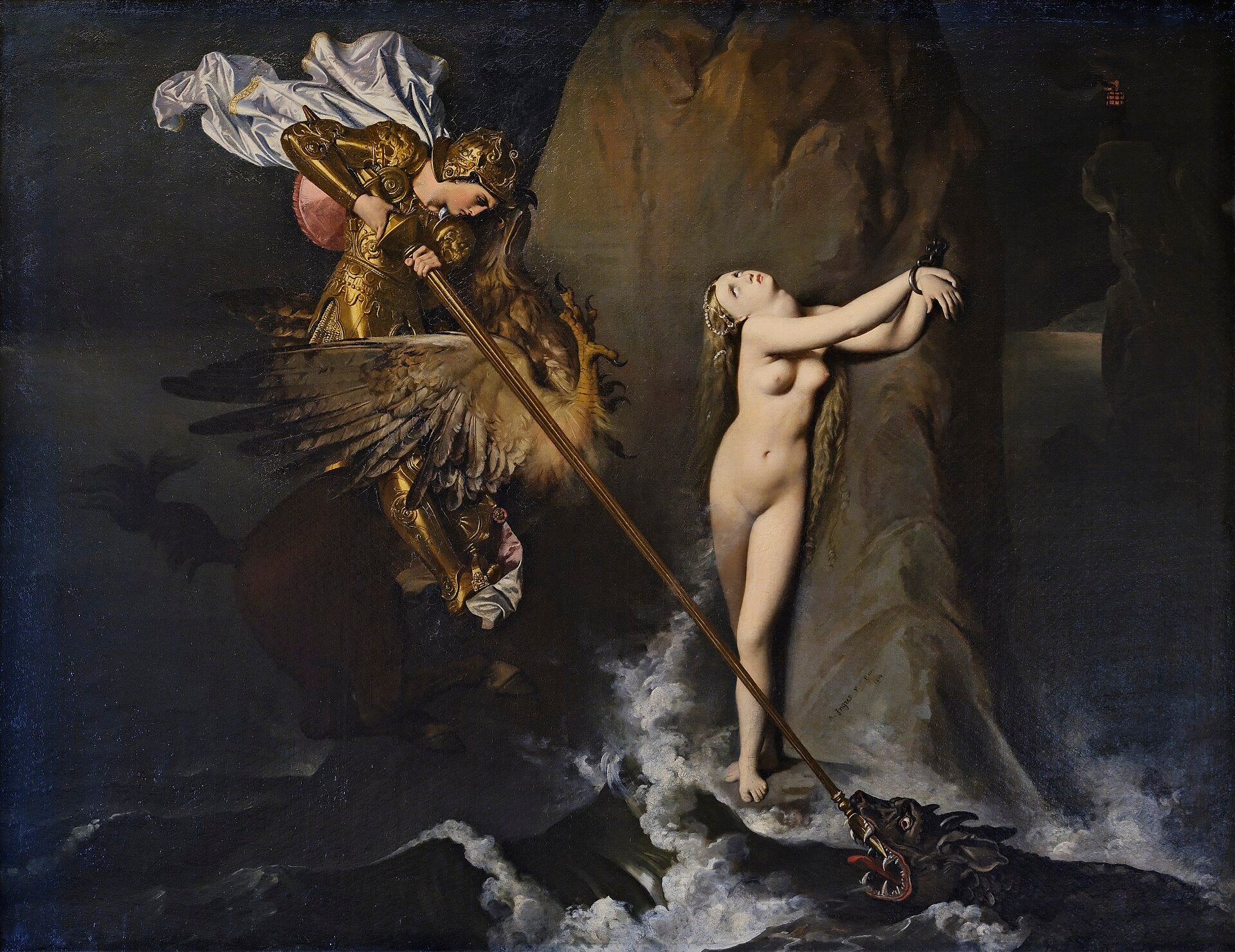 Ruggiero délivrant Angélique - Jean-Auguste-Dominique Ingres