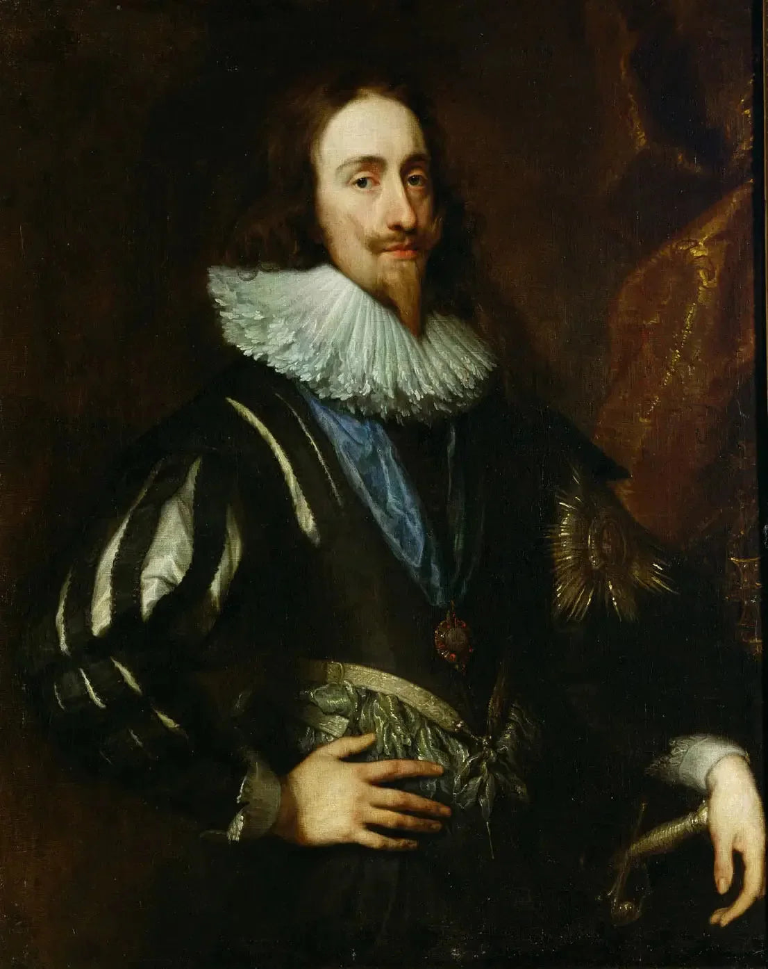 Roi Charles Ier d'Angleterre (1600-1649), portrait de trois quarts - Antoine van Dyck image 1 tableau peint à l’huile sur toile