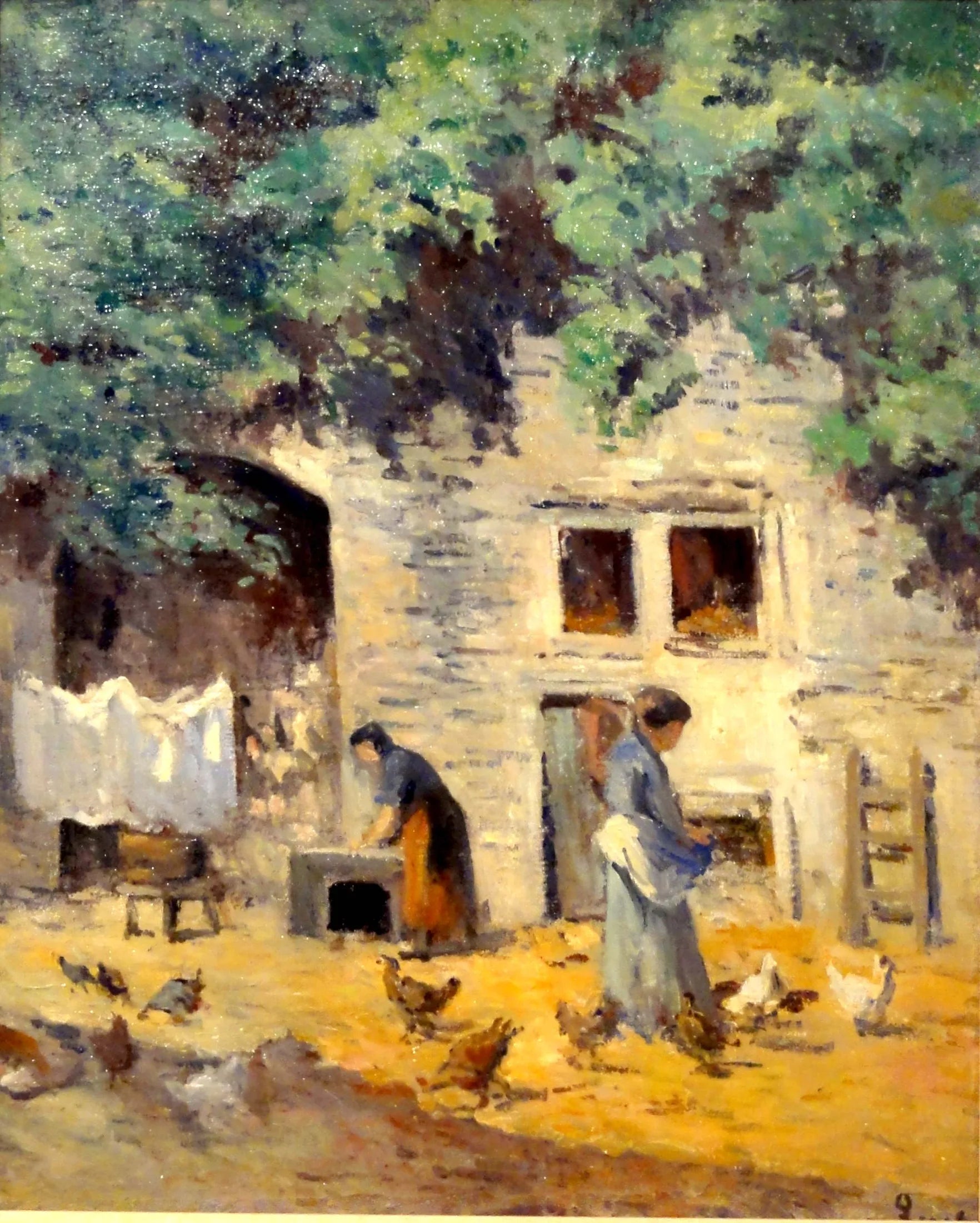 Rolleboise, cour de ferme - Maximilien Luce image 1 reproduction d’œuvre d’art à l’huile